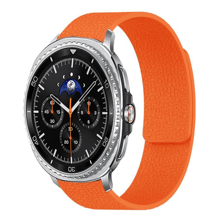 Litschi-Textur Weiches magnetisches Silikon-Uhrenarmband, für Samsung Galaxy Watch Ultra 47mm / Ultra 2025, für Samsung Galaxy Watch8 / 8 Classic
