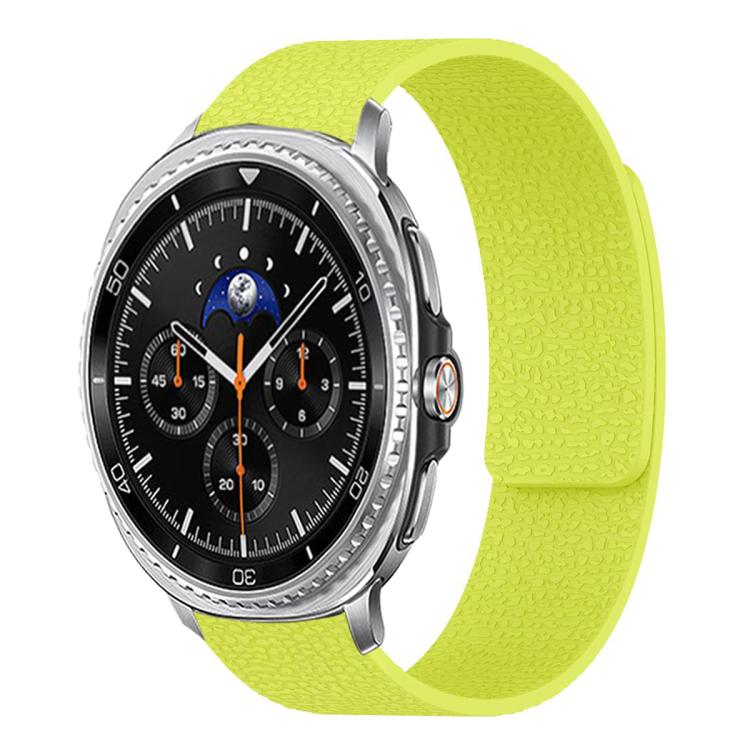 Litschi-Textur Weiches magnetisches Silikon-Uhrenarmband, für Samsung Galaxy Watch Ultra 47mm / Ultra 2025, für Samsung Galaxy Watch8 / 8 Classic
