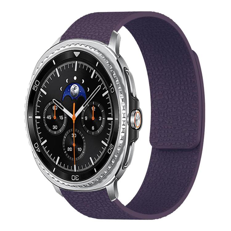 Litschi-Textur Weiches magnetisches Silikon-Uhrenarmband, für Samsung Galaxy Watch Ultra 47mm / Ultra 2025, für Samsung Galaxy Watch8 / 8 Classic