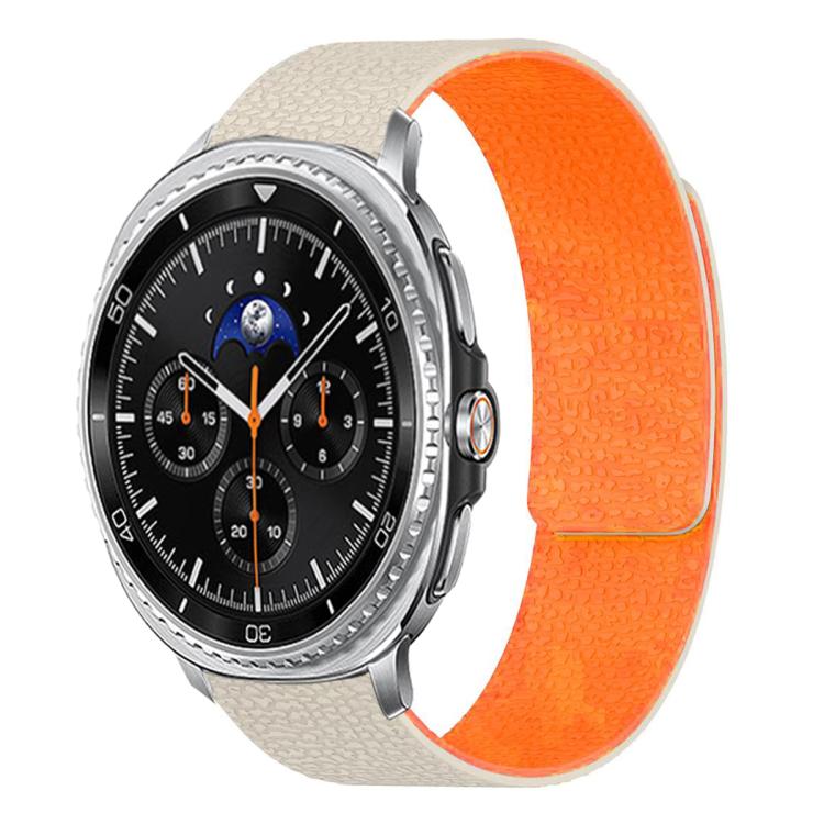 Litschi-Textur Weiches magnetisches Silikon-Uhrenarmband, für Samsung Galaxy Watch Ultra 47mm / Ultra 2025, für Samsung Galaxy Watch8 / 8 Classic