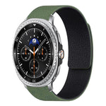 Litschi-Textur Weiches magnetisches Silikon-Uhrenarmband, für Samsung Galaxy Watch Ultra 47mm / Ultra 2025, für Samsung Galaxy Watch8 / 8 Classic