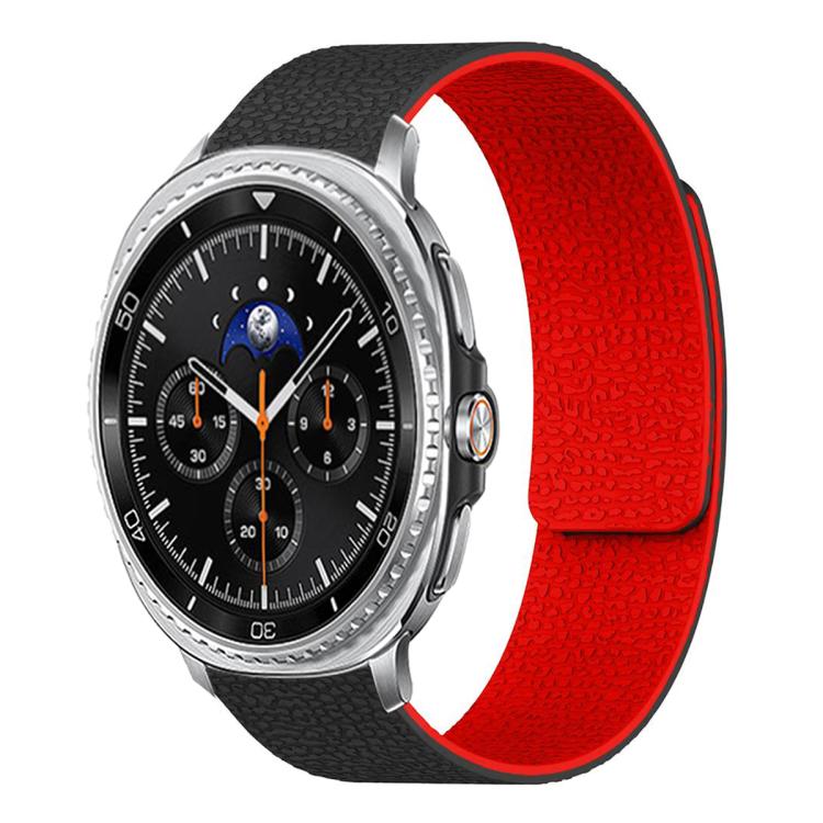 Litschi-Textur Weiches magnetisches Silikon-Uhrenarmband, für Samsung Galaxy Watch Ultra 47mm / Ultra 2025, für Samsung Galaxy Watch8 / 8 Classic