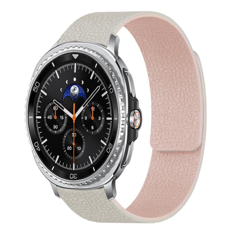 Litschi-Textur Weiches magnetisches Silikon-Uhrenarmband, für Samsung Galaxy Watch Ultra 47mm / Ultra 2025, für Samsung Galaxy Watch8 / 8 Classic