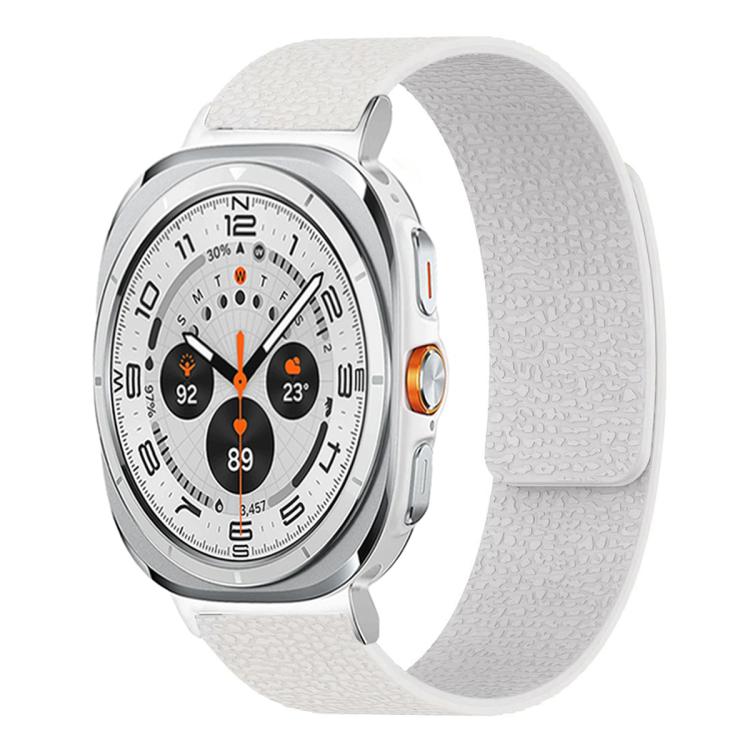 Litschi-Textur Weiches magnetisches Silikon-Uhrenarmband, für Samsung Galaxy Watch Ultra 47mm / Ultra 2025, für Samsung Galaxy Watch8 / 8 Classic