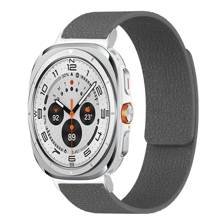 Litschi-Textur Weiches magnetisches Silikon-Uhrenarmband, für Samsung Galaxy Watch Ultra 47mm / Ultra 2025, für Samsung Galaxy Watch8 / 8 Classic