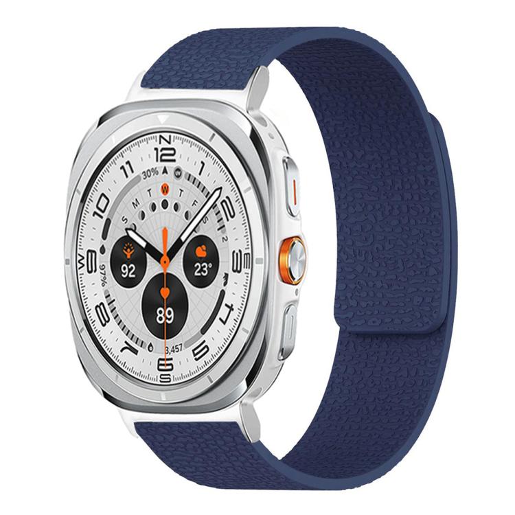 Litschi-Textur Weiches magnetisches Silikon-Uhrenarmband, für Samsung Galaxy Watch Ultra 47mm / Ultra 2025, für Samsung Galaxy Watch8 / 8 Classic