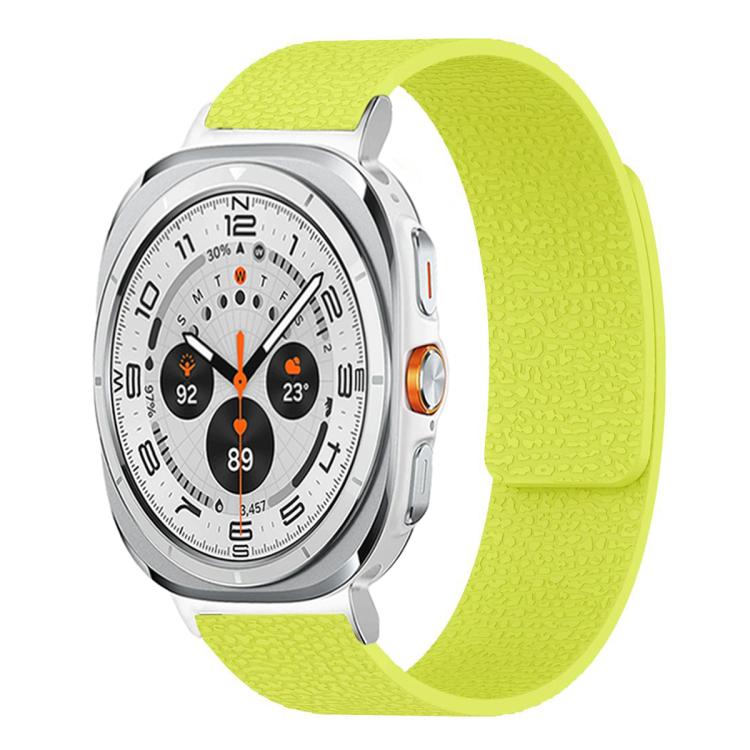 Litschi-Textur Weiches magnetisches Silikon-Uhrenarmband, für Samsung Galaxy Watch Ultra 47mm / Ultra 2025, für Samsung Galaxy Watch8 / 8 Classic