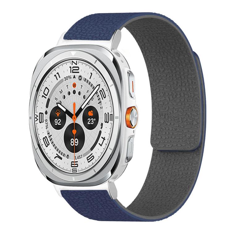 Litschi-Textur Weiches magnetisches Silikon-Uhrenarmband, für Samsung Galaxy Watch Ultra 47mm / Ultra 2025, für Samsung Galaxy Watch8 / 8 Classic