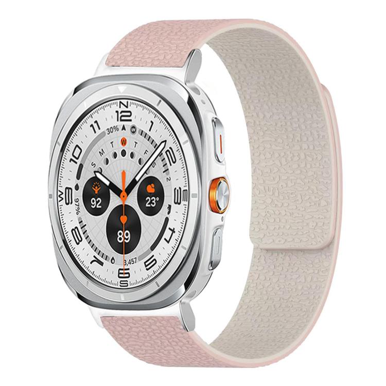 Litschi-Textur Weiches magnetisches Silikon-Uhrenarmband, für Samsung Galaxy Watch Ultra 47mm / Ultra 2025, für Samsung Galaxy Watch8 / 8 Classic