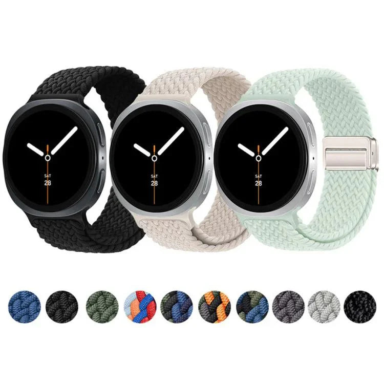 Geflochtenes Nylon-Uhrenarmband mit Magnetverschluss, passend für Samsung Galaxy Watch8 / Watch8 Classic