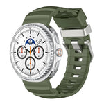 Silbernes Silikon-Uhrenarmband mit Dornschließe, für Samsung Galaxy Watch8 / Watch8 Classic