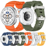 Silbernes Silikon-Uhrenarmband mit Dornschließe, für Samsung Galaxy Watch8 / Watch8 Classic