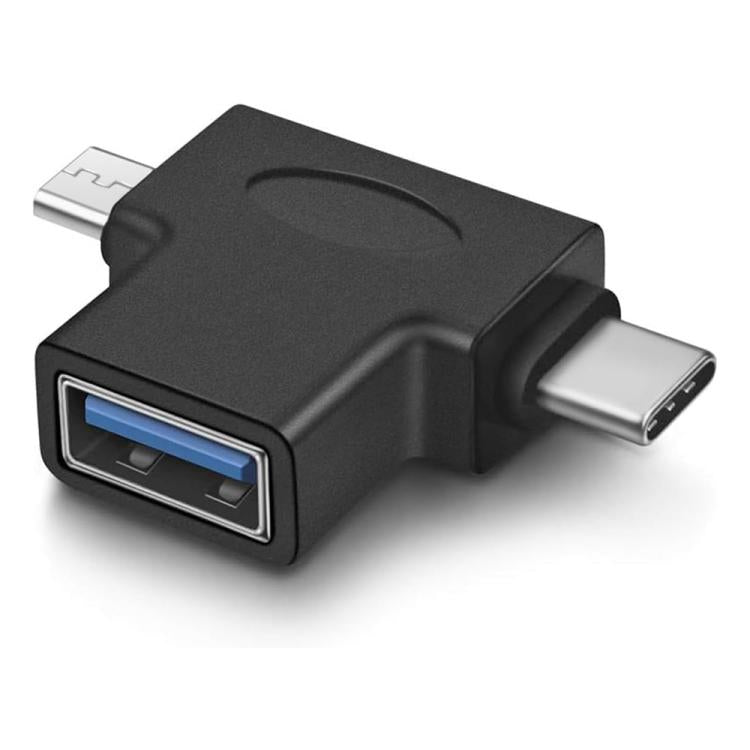 JUNSUNMAY 2-in-1 OTG Konverter USB 3.0 auf Micro-USB und Typ-C Adapter, 2 in 1