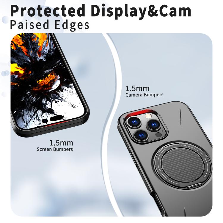 Kalebol Magnetischer MagSafe Drehhalter PC Handyhülle, Für iPhone 16 Plus, Für iPhone 16, Für iPhone 15 Pro Max, Für iPhone 15 Pro, Für iPhone 15, Für iPhone 14