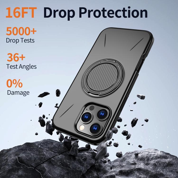 Kalebol Magnetic MagSafe Rotation Holder PC Phone Case, For iPhone 14 Pro, For iPhone 14 Pro Max, For iPhone 13 Pro Max, For iPhone 13 Pro, For iPhone 13