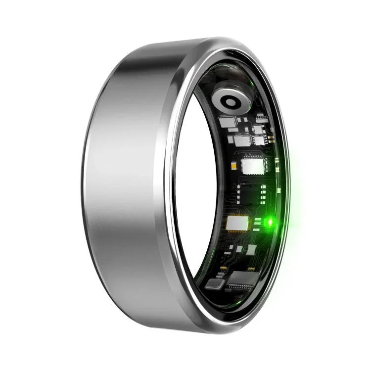 R100 Smart-Ring Größe 8, unterstützt Herzfrequenz-, Blutsauerstoff- und Schlafüberwachung sowie Fernauslöser für Fotos
