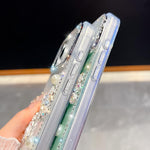 Diamantglitzer Perlen Schmetterling Vier-Ecken Stoßfeste Handyhülle, für iPhone 13