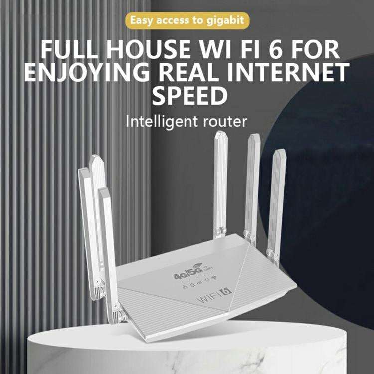 WR900-E Eurasische Version 4G SIM-Karte 6 Antennen 4 LAN-Ports Router LTE WiFi6 Router, WR900-E