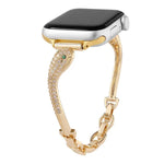 Kupferbesetztes Schlangenkopf-Armband mit Zirkonia-Einlage, für Apple Watch 46 mm / 49 mm / 45 mm / 44 mm, für Apple Watch 42 mm / 41 mm / 40 mm / 38 mm