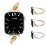 Kupferbesetztes Schlangenkopf-Armband mit Zirkonia-Einlage, für Apple Watch 46 mm / 49 mm / 45 mm / 44 mm, für Apple Watch 42 mm / 41 mm / 40 mm / 38 mm