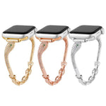 Kupferbesetztes Schlangenkopf-Armband mit Zirkonia-Einlage, für Apple Watch 46 mm / 49 mm / 45 mm / 44 mm, für Apple Watch 42 mm / 41 mm / 40 mm / 38 mm