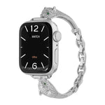 Kupferbesetztes Uhrenarmband mit Zirkonia-Leopardenkopf, passend für Apple Watch 46 mm / 49 mm / 45 mm / 44 mm und 42 mm / 41 mm / 40 mm / 38 mm