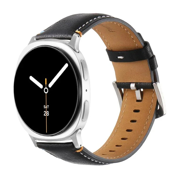 Genähtes Echtleder-Uhrenarmband, für Samsung Galaxy Watch8 / Watch8 Classic