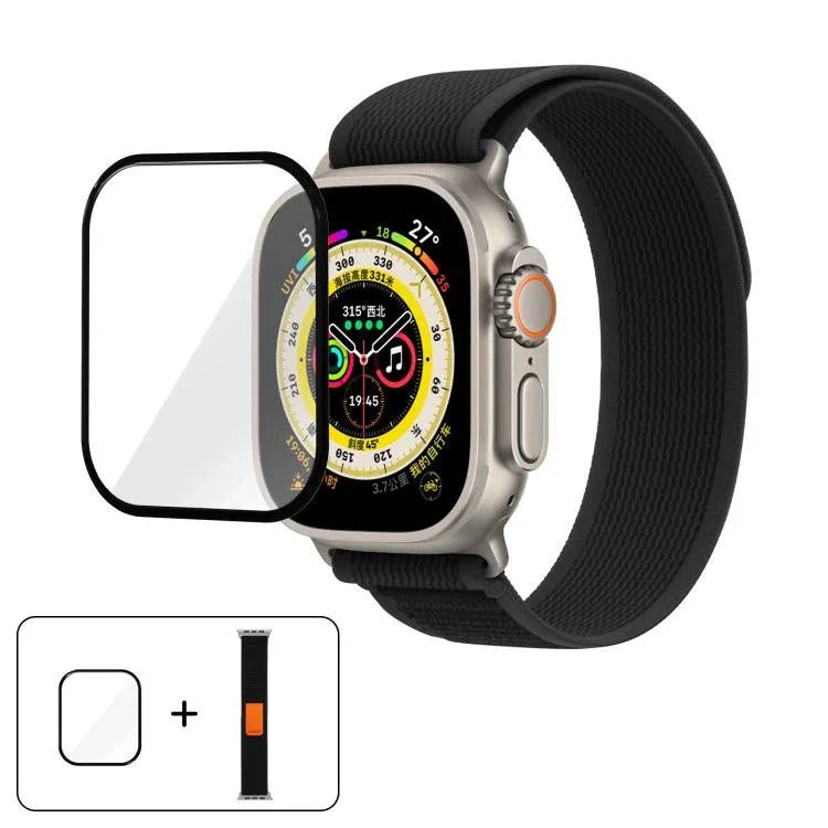 Wild Path Loop Nylon-Uhrenarmband mit 3D-gebogener Folie, für Apple Watch Series 10 (46 mm), Apple Watch Series 10 (42 mm), Apple Watch 6/5/4/SE (44 mm)