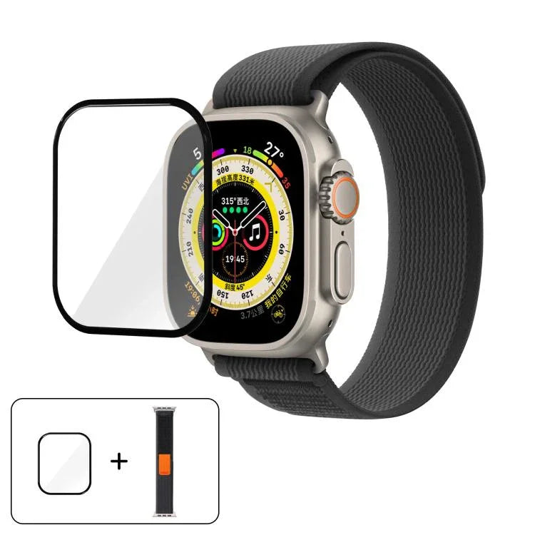Wild Path Loop Nylon-Uhrenarmband mit 3D-gebogener Folie, für Apple Watch 6 / 5 / 4 / SE (40 mm), Apple Watch Ultra / 2 (49 mm), Apple Watch Series 9 / 8 / 7 (45 mm)