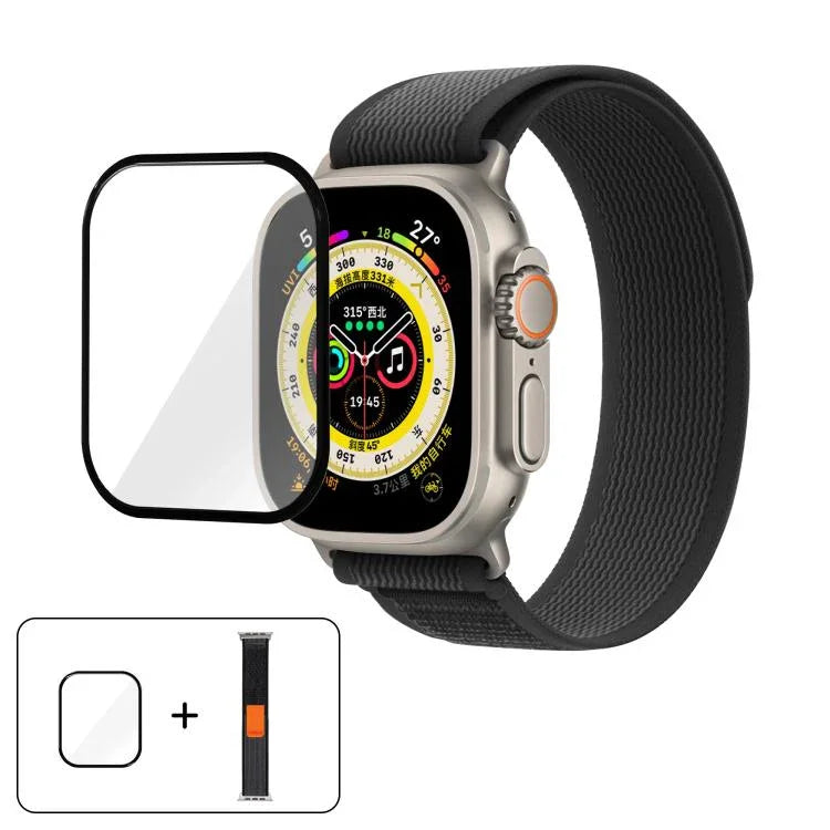 Wild Path Loop Nylon-Uhrenarmband mit 3D-gebogener Folie, für Apple Watch Series 9/8/7 (41 mm), Apple Watch 3/2/1 (38 mm) und Apple Watch 3/2/1 (42 mm)