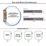 Wild Path Loop Nylon-Uhrenarmband mit 3D-gebogener Folie, für Apple Watch Series 10 (46 mm), Apple Watch Series 10 (42 mm), Apple Watch 6/5/4/SE (44 mm)