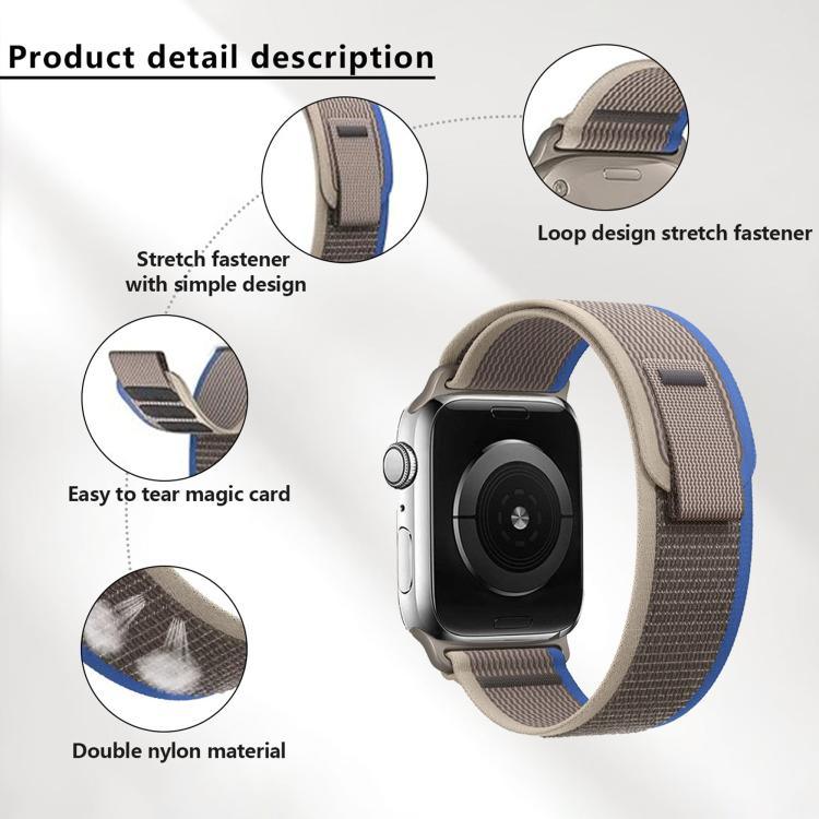 Wild Path Loop Nylon-Uhrenarmband mit 3D-gebogener Folie, für Apple Watch Series 9/8/7 (41 mm), Apple Watch 3/2/1 (38 mm) und Apple Watch 3/2/1 (42 mm)
