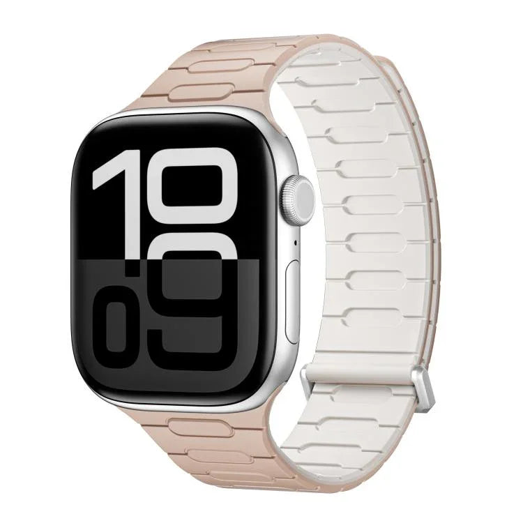 Magnetisches Silikon-Armband in I-Form, für Apple Watch 46 mm / 49 mm / 45 mm / 44 mm, für Apple Watch 42 mm / 41 mm / 40 mm / 38 mm