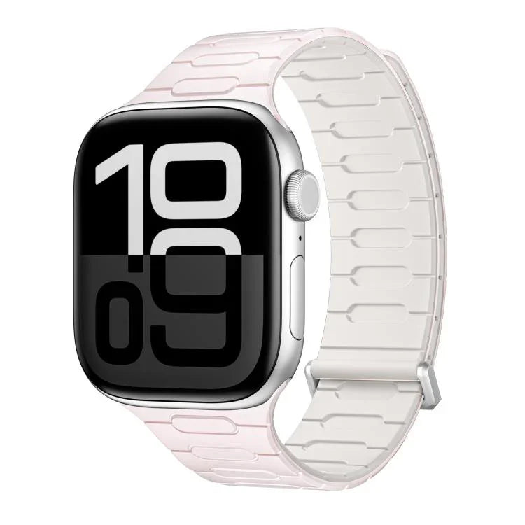 Magnetisches Silikon-Armband in I-Form, für Apple Watch 46 mm / 49 mm / 45 mm / 44 mm, für Apple Watch 42 mm / 41 mm / 40 mm / 38 mm