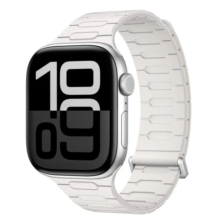 Magnetisches Silikon-Armband in I-Form, für Apple Watch 46 mm / 49 mm / 45 mm / 44 mm, für Apple Watch 42 mm / 41 mm / 40 mm / 38 mm