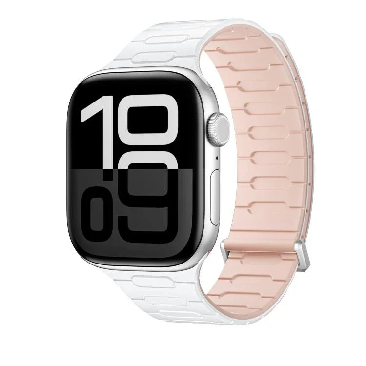 Magnetisches Silikon-Armband in I-Form, für Apple Watch 46 mm / 49 mm / 45 mm / 44 mm, für Apple Watch 42 mm / 41 mm / 40 mm / 38 mm