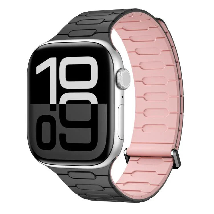 Magnetisches Silikon-Armband in I-Form, für Apple Watch 46 mm / 49 mm / 45 mm / 44 mm, für Apple Watch 42 mm / 41 mm / 40 mm / 38 mm