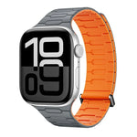 Magnetisches Silikon-Armband in I-Form, für Apple Watch 46 mm / 49 mm / 45 mm / 44 mm, für Apple Watch 42 mm / 41 mm / 40 mm / 38 mm