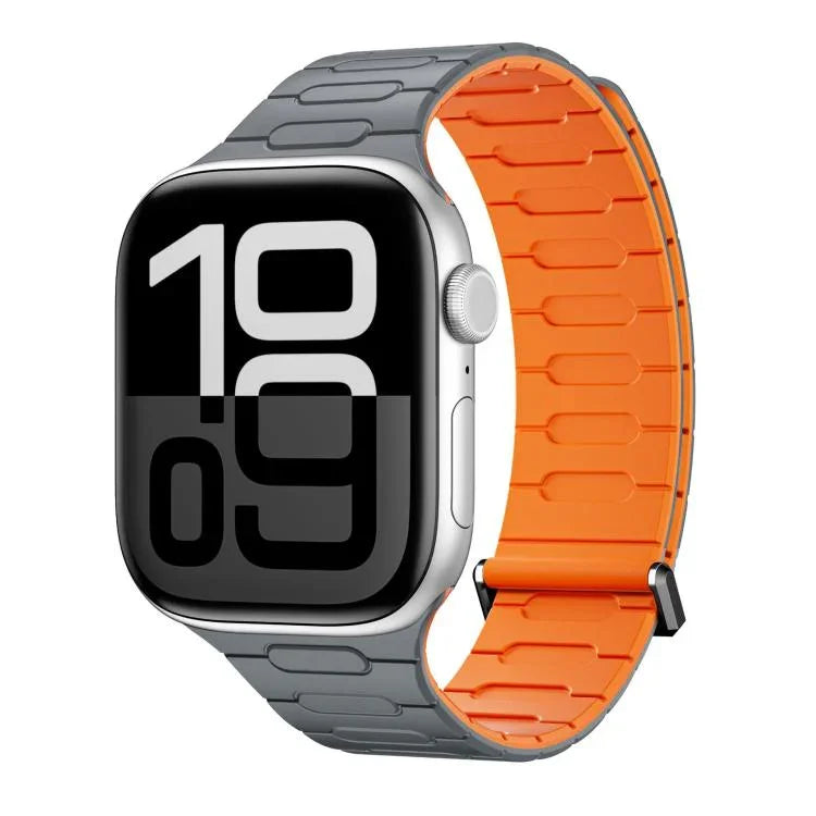 Magnetisches Silikon-Armband in I-Form, für Apple Watch 46 mm / 49 mm / 45 mm / 44 mm, für Apple Watch 42 mm / 41 mm / 40 mm / 38 mm