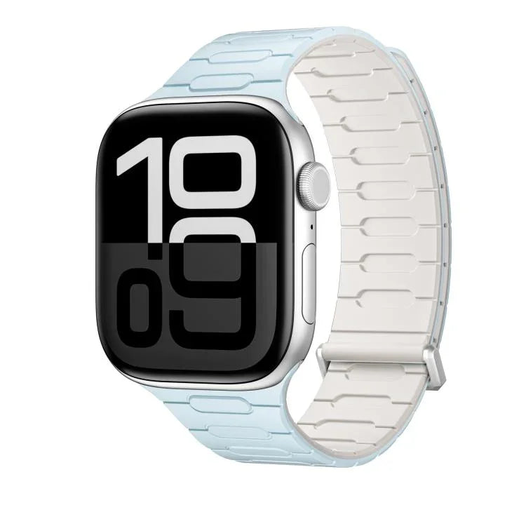 Magnetisches Silikon-Armband in I-Form, für Apple Watch 46 mm / 49 mm / 45 mm / 44 mm, für Apple Watch 42 mm / 41 mm / 40 mm / 38 mm