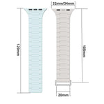 Magnetisches Silikon-Armband in I-Form, für Apple Watch 46 mm / 49 mm / 45 mm / 44 mm, für Apple Watch 42 mm / 41 mm / 40 mm / 38 mm