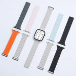 Magnetisches Silikon-Armband in I-Form, für Apple Watch 46 mm / 49 mm / 45 mm / 44 mm, für Apple Watch 42 mm / 41 mm / 40 mm / 38 mm