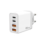 TE-PD44 Dual USB-A Dual Type-C 4-port Mobile Phone Charger, EU Plug, US Plug
