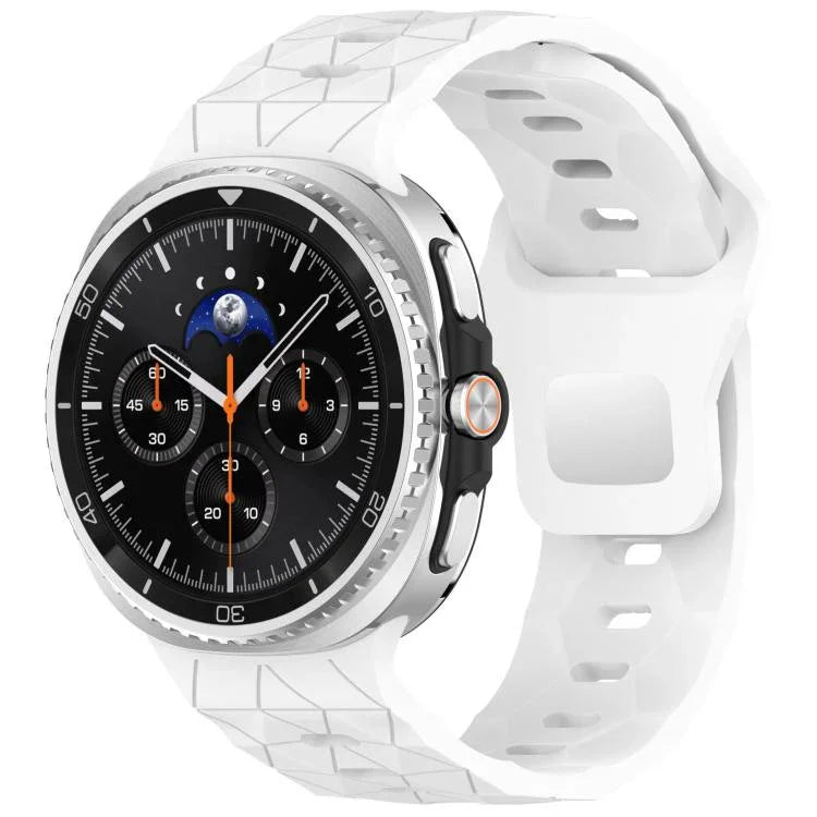 Silikonarmband mit Fußballmuster und umgekehrter Stahlschließe, für Samsung Galaxy Watch8 / Watch8 Classic