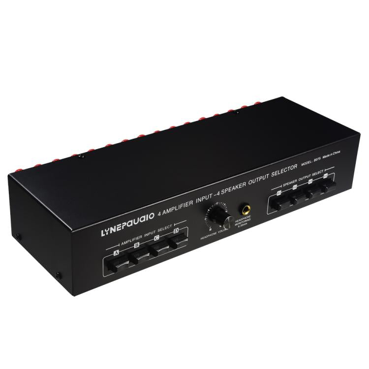 B075 4 Eingänge 4 Ausgänge Leistungsverstärker-Lautsprecherumschalter, 300W Klangqualität pro Kanal ohne Verlust, B075