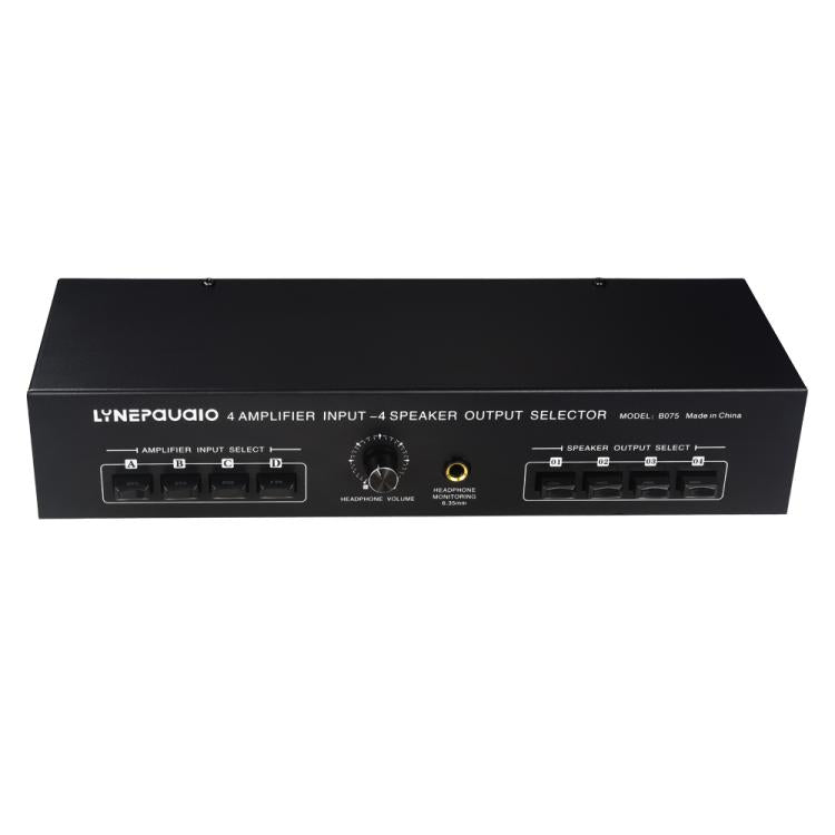 B075 4 Eingänge 4 Ausgänge Leistungsverstärker-Lautsprecherumschalter, 300W Klangqualität pro Kanal ohne Verlust, B075
