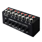 B080 6 Eingänge 2 Ausgänge Audio-Signalwähler Audio-Umschalter, 2-Kanal Synchronous Output RCA Schnittstelle, B080