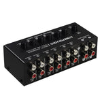 B080 6 Eingänge 2 Ausgänge Audio-Signalwähler Audio-Umschalter, 2-Kanal Synchronous Output RCA Schnittstelle, B080