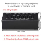B080 6 Eingänge 2 Ausgänge Audio-Signalwähler Audio-Umschalter, 2-Kanal Synchronous Output RCA Schnittstelle, B080
