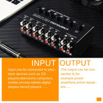 B080 6 Eingänge 2 Ausgänge Audio-Signalwähler Audio-Umschalter, 2-Kanal Synchronous Output RCA Schnittstelle, B080